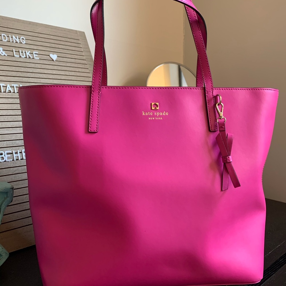 Kate Spade Leather Hot Pink Tote